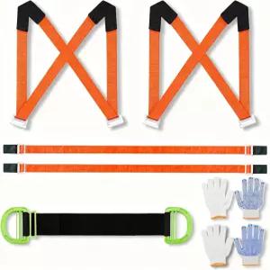 XSTRAP 표준 이동 스트랩 리프팅 시스템 키트 2인용 미끄럼 방지 실리콘이 포함된 이동용 손잡이 가구