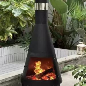 야외 화목난로 장작 정원 캠핑용 화로대 바베큐 연통 불멍 인테리어