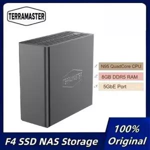 테라마스터 F4 SSD 4베이 NAS 스토리지 올 서버 N95 쿼드코어 CPU 8GB DDR5 RAM 5GbE 포트 네트워크