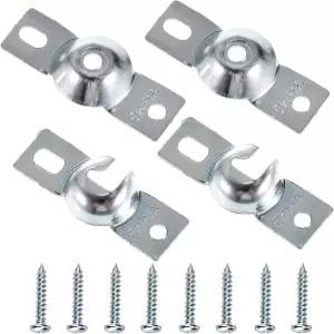 섬나콘 금속 창문 그늘막 브래킷-4PCS 롤러 하드웨어 내부 나사 포함 거실 침실 사무실용 견고한