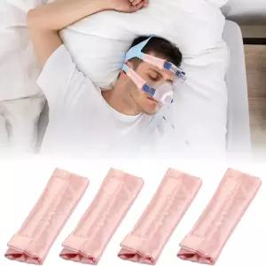 4팩 새틴 CPAP 마스크 스트랩 커버 실크 편안한 쿠션 패드 페이스 프로텍터 빨간색 자국을 줄이기 위한