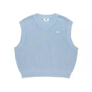 리 브이넥 스카시 니트 베스트 스카이 블루 조끼 패딩베스트 LE2401KT09SB 39414