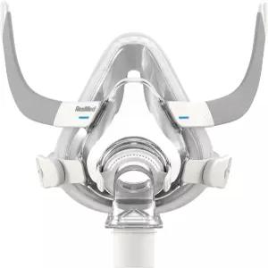 ResMed AirTouch F20 프레임 시스템 - 전면 마스크 및 엘보우가 장착된 교체 프리미엄 CPAP 기어 헤드기어