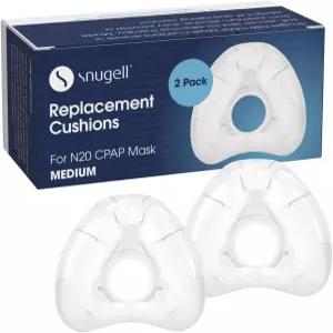 스누겔 교체용 CPAP 마스크용 비강 쿠션 2팩 - ResMed AirFit N20과 호환 편안함 안전한 씰 및 오래