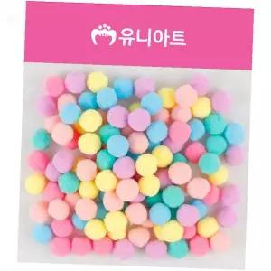 솜방울 만들기 재료 20mm 부드러운 파스텔 톤 공예용 폼폼 장식 소품