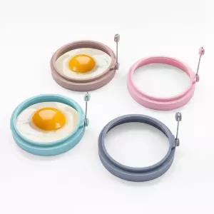 4팩 노르딕 실리콘 링 논스틱 몰드 - 4인치 컬러풀