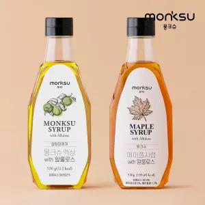 몽크슈 설탕대체 액상 알룰로스 530g+ 저당 메이플시럽 530g