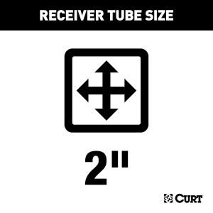 CURT 13570 2인치 클래스 리시버 아웃백과 일부 히치 가능 트레일러 호환