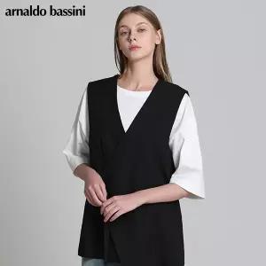 [아날도바시니(ARNALDO BASSINI)] (3세트) 스트랩베스트 뒷밴딩 와이드 팬츠 셋업 (택가격: 138000원)