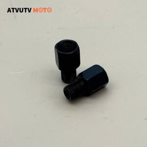 [호환품]2pcs 블랙 바이크 오토바이 미러 어댑터 M10 10MM M8 8MM 변환 볼트 시계 방향 오른쪽 나사산