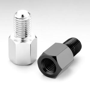 [호환품]2pcs 8/10mm M8 M10 시계 방향 미러 리어 호환뷰 볼트 나사산 변환 바이크 오토바이 범용  부품