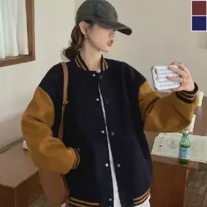 친절한탄씨 여성 기모 야구점퍼 1P 봄겨울 안감 보온 데일리 자켓 아구점퍼 오버핏야구점퍼
