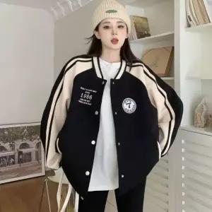 여성 봄 가을 간절기 캐주얼 야구잠바 블루종 바시티 야구점퍼 여성아우터 여자아우터