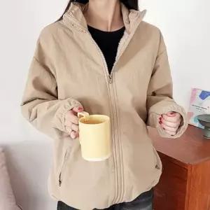 오버핏 기모 퍼 점퍼 집업스타일 초겨울 데일리 점퍼 여성아우터 여성점퍼 캐주얼점퍼