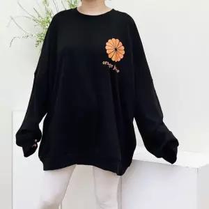루즈핏 오렌지 맨투맨 박스 티셔츠 ob24353 빅사이즈 빅사이즈티셔츠 빅사이즈맨투맨
