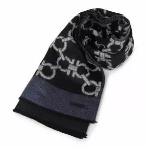 페라가모 간치니 스카프 52-0034 SKY BLUE+NAVY BLUE+IVORY 740714