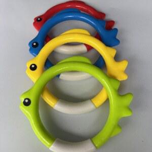 8PC 다이빙 세트 물고기 모양의 수영 수중 플로팅 훈련 장비 있는 PVC 성인 링이 검색