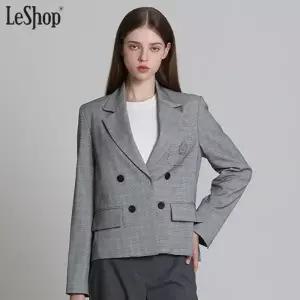 [르샵(LeShop)] 자수포켓 체크 자켓 (택가격: 199000원)