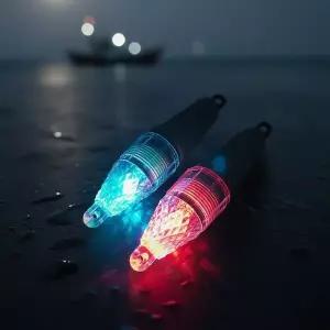 [하프클럽/]고휘도 LED 집어등 갈치 낚시 채비 그린 12cm 야간 수중 집어기