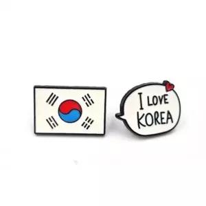태극기 뱃지 국기 뱃지 캐주얼 장식 군용 기념 합금뱃지 합금배지