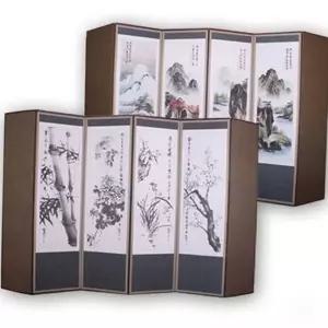 6폭 병풍 전통 병풍 선물용 제례 사군자 산수화 용병풍 비단 집들이선물