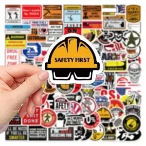 98Pcs 경고 낙서 스티커 Scrapbooking 전화 수하물 스케이트 보드 방수 데칼