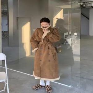 여성 롱자켓 겨울 보온 자켓 부드러운 롱코트 루즈핏 따뜻한 두꺼운