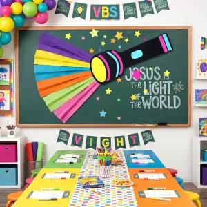 Crtiin 1개 19.7인치 VBS 공예 키트 무지개 손전등 DIY 판지 휴지 포함 성경 학교 교회 방학 단체 활동