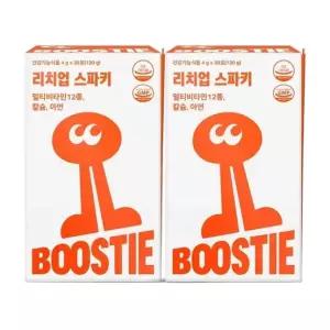 부스티 리치업스파키 청소년 성장 멀티비타민 칼슘 아연 샤인머스캣 맛 30포 x 2 (2개월분)