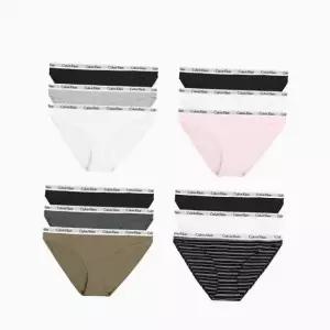[Calvin Klein]UNDERWEAR 캘빈클라인 언더웨어 여성 팬티 3장 세트 속옷 삼각 코튼 비키니 QP1258O P003...