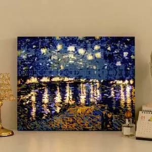 [퍼즐피플]DIY 보석십자수 LED 아를의 별이 빛나는 밤 40x50cm 캔버스형