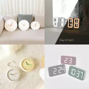 무아스 LED 벽 시계 욕실 탁상시계 타이머 베스트 모음전 거실 인테리어 무소음 디지털 전자