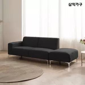 [삼익가구]모아나 아쿠아텍스 3인용 소파(스툴포함)