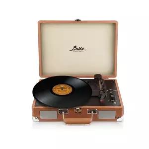 브리츠인터내셔널 BZ-TP1000 브라운 LP 턴테이블 스피커