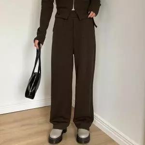 [하프클럽/옷자락]여자 겨울 데일리 세미일자핏 기모 스판 밴딩 팬츠