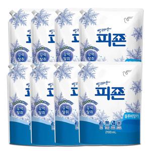 피죤 섬유유연제 블루 비앙카 리필 2100ml x 8개