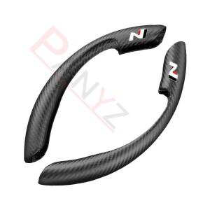 자동차 핸들 커버 블랙 스웨이드 가죽 N nline tucson kona sonata veloster i30 i20