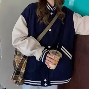 오너클랜 루즈핏 여성 야구 점퍼 데일리 여성 오버핏 점퍼 간절기 겨울 루즈핏