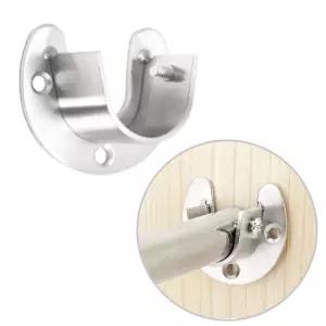 U형 옷봉 소켓 옷걸이봉 받침대 브라켓 32mm/옷장봉/원형/파이프/스테인레스/스텐레스/스텐/봉걸이/부속/