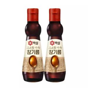CJ제일제당 백설 고소함가득참기름320ml x2개
