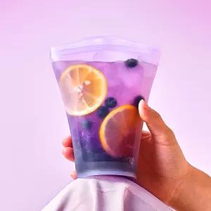 실리팟 실리콘 지퍼백 텀블러 보틀 컵핏 리유저블 400ml 1P