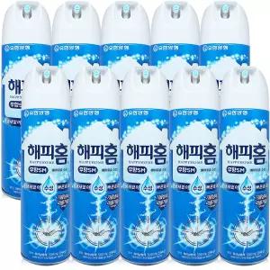 해피홈 수성 무향 에어졸 500ml x 10개 살충제 모기약 파리 퇴치제