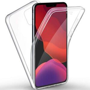 360 전신 케이스 iPhone 14 13 12 11 Pro Max X XR XS 8 7 6 Plus SE 양면 실리콘 TPU 투명 Coque Funda