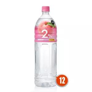 롯데칠성 2% 부족할때 제로 복숭아맛 1.5L x12개