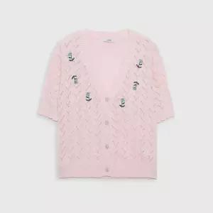 [클라비스] 플라워 자수 반팔 가디건 (CVCKD3701Q-T)