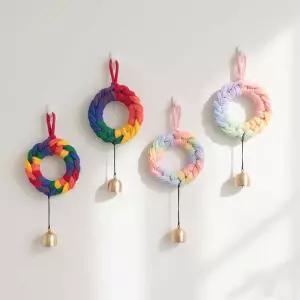 솜씨키트 새활용 ESG 업사이클링 양말목 무지개 도어벨 DIY 키트