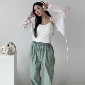[하프클럽/옷자락]여성 여름 스트랩 후드 긴팔 가디건 후디 후드티