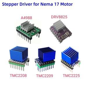 TMC2208 TMC2209 TMC2225 uart DRV8825 A4988 스테퍼 모터 드라이버 TMC 2208 2209 3d 프린터 용 스테핑 드