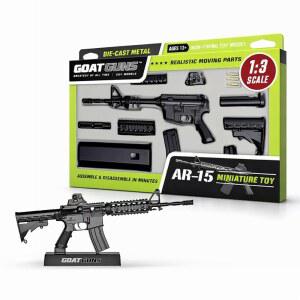 GOAT GUNS 미니어처 AR 15 차키 스케일 다이캐스트 메탈 모델 빌드 키트 책상 디스플레이 동굴 게임용 정품 비발화 AR15 복제품 수집 가능한 총기