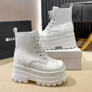 20CM 키높이 워커 코스프레 부츠 화이트 여성 통굽